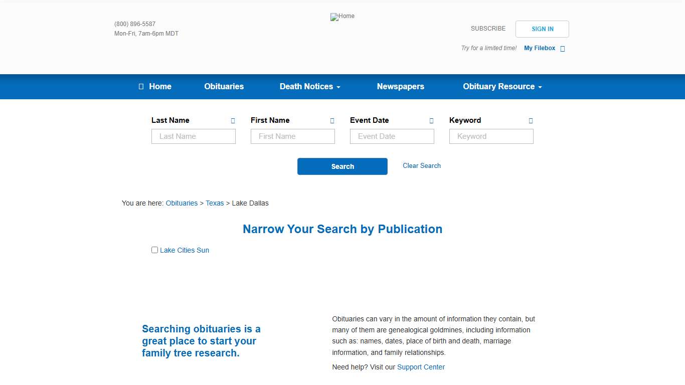 Lake Dallas, TX Obituaries Archives Online Obits Archive 2013 – 2026